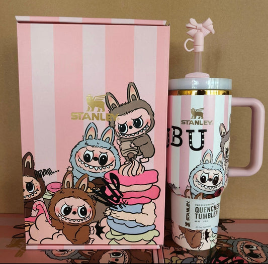Labubu Stanley Tumbler 40oz with Straw