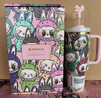Labubu Stanley Tumbler 40oz with Straw